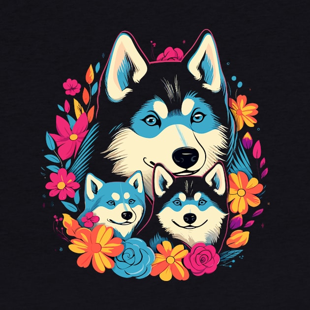 Alaskan Husky Mothers Day by JH Mart